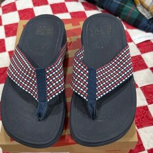 Fitflop Navy and Red Sandals